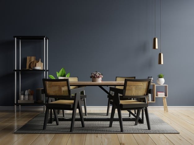 design-interieur-cuisine-style-moderne-mur-bleu-fonce